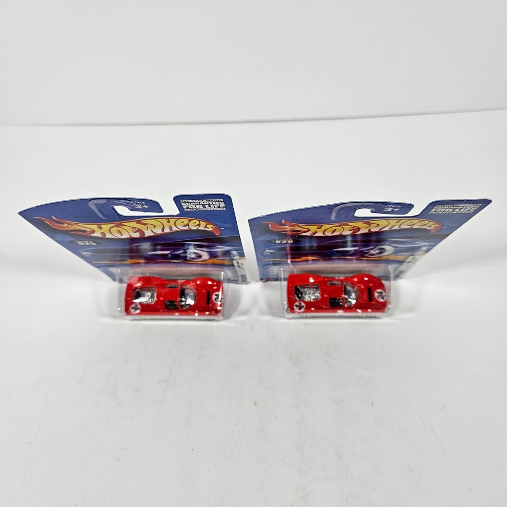 Hot Wheels 2002 First Editions Ferrari P4 Red #025 Diecast Car Lot of 2 52915 - Picture 3 of 7